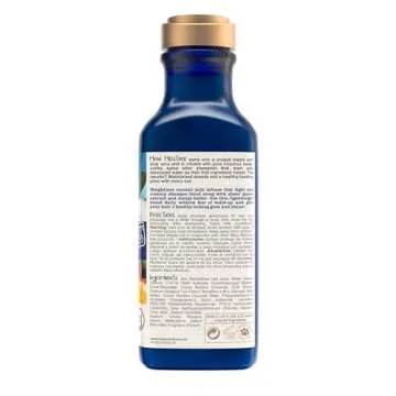 Maui Moisture Nourish & Moisture + Coconut Milk Shampoo to Hydrate and Detangle Curly Hair, Lightweight Daily Moisturizing Shampoo, Vegan, Silicone & Paraben-Free, 13 fl oz