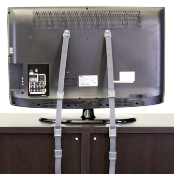 Qdos Safety 2-in-1 Anti-Tip TV Straps | Secure and Easy Installation