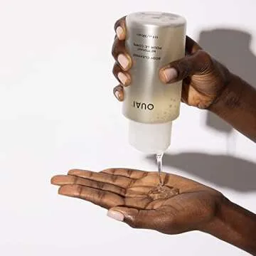 OUAI Body Care Bundle - Foaming Bath Wash, Hydrating Cream, Exfoliating Scalp & Body Scrub - Moisturizing Bath & Daily Care Set (3 Count, 10 Oz/7.5 Oz/8.8 Oz)