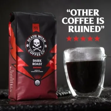 Death Wish Coffee Dark Roast Grounds - Strong & Flavorful