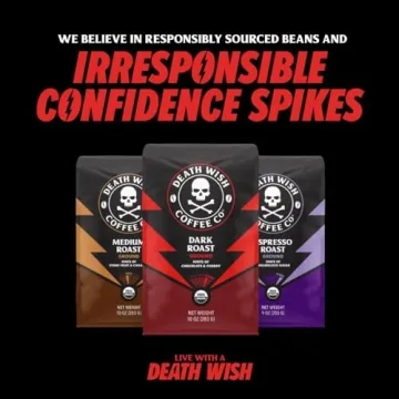 Death Wish Coffee Dark Roast Grounds - Strong & Flavorful