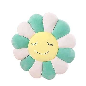 Sunflower Flower Plush Pillow - Soft Comfortable Smiley Plush - Smile Face Cushion Mat Pillow Colorf...