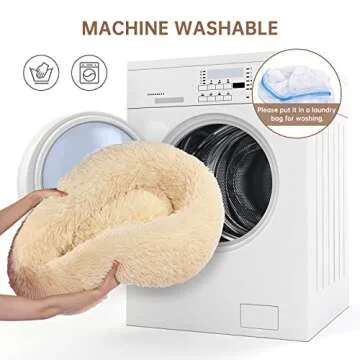 OYANTEN Calming Donut Bed for Small Pets - Cozy & Soft