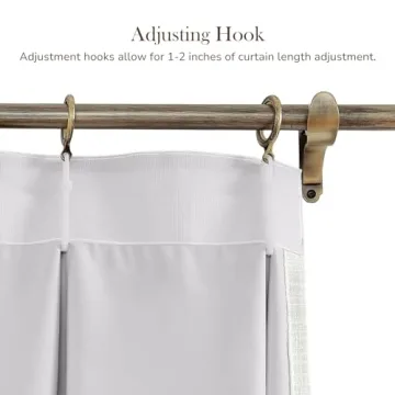 TWOPAGES 52x84 Pinch Pleat Faux Linen Blackout Curtains