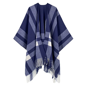 Breezy Lane Shawl Wraps for Women Ponchos Wraps Open Front Cape Cardigan for Fall Winter Holiday Gif...