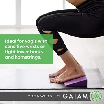 Gaiam Yoga Block Wedge - Lightweight EVA Foam for Comfort