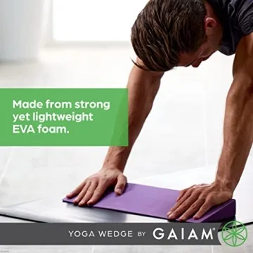 Gaiam Yoga Block Wedge - Lightweight EVA Foam for Comfort