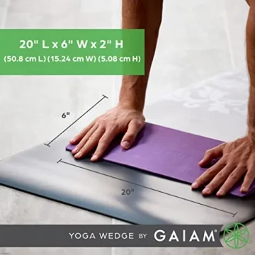 Gaiam Yoga Block Wedge - Lightweight EVA Foam for Comfort