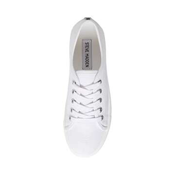 Steve Madden Women's Elore Sneaker, White , 9 M US