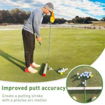 Golf Ball Retriever Professional Picker Golf Ball Shag Tube Plastic Release Retrievers Collector Practice Pick-up Sucker Tool, 35.4 Inch (Red)