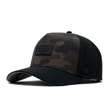 melin Odyssey Brick Hydro, Olive Camo Midnight, Men's Performance Snapback Hats, Water-Resistant Fit...