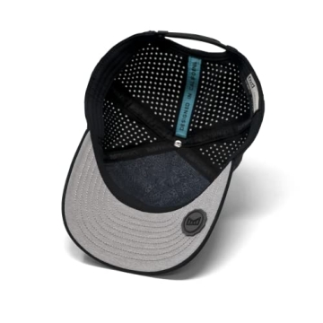 melin Odyssey Brick Hydro, Olive Camo Midnight, Men's Performance Snapback Hats, Water-Resistant Fitted Baseball Cap for Men & Women, Golf, Running, or Workout Hat, Medium-Large