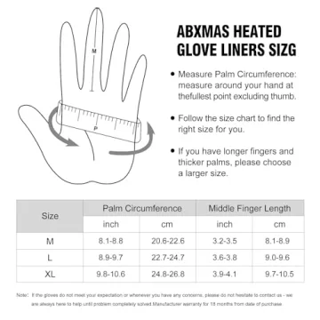 ABXMAS Rechargeable Heated Gloves for Men & Women - 3 Heat Levels