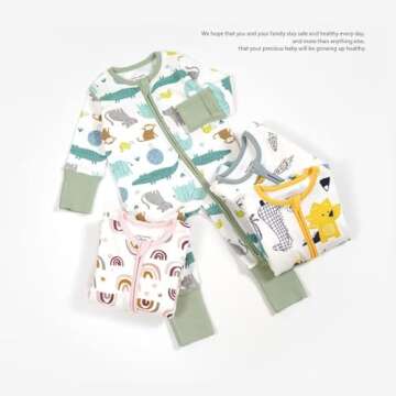 Teach Leanbh Cotton Baby Pajamas with Mittens & Feet
