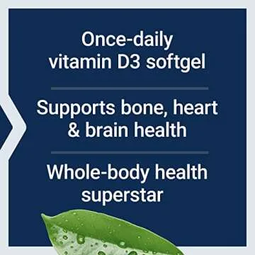 Life Extension Vitamin D3 125 mcg (5000 IU), Bone Health, Brain Performance, Immune System Support, Gluten-free, Non-GMO, Once Daily, Two-month Supply, 60 Softgels