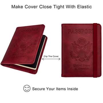 Stylish WALNEW Travel Passport Holder with RFID Protection