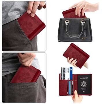 Stylish WALNEW Travel Passport Holder with RFID Protection