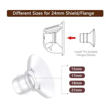17mm Flange Insert 6PC, Compatible with 17mm Flange Spectra/Flange Inserts for Spectra/Momcozy Flange Inserts/Momcozy Wearable Breast Pump Flange Insert/Flange Inserts for Medela Pump/Willow/TSRETE