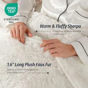 Wemore Shaggy Faux Fur Weighted Blanket for Cozy Sleep