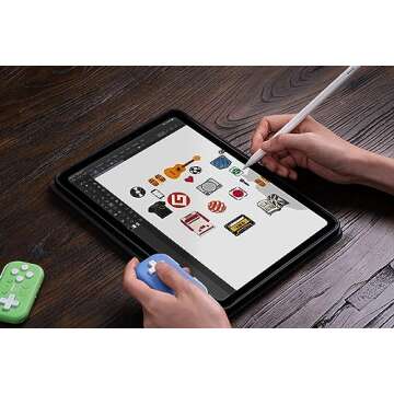 Nargos 8BitDo Micro Bluetooth Key Chain Sized Mini Controller for Nitendo Switch, Windows, Android and macOS (Micro- Blue)