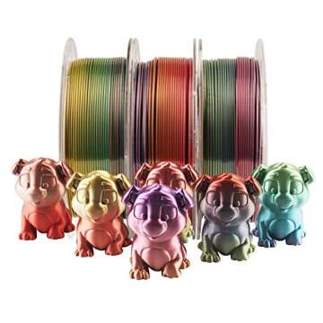Shiny Silk Rainbow PLA Filament for 3D Printing