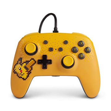 PowerA Pokemon Enhanced Wired Controller for Nintendo Switch - Pixel Pikachu, Gamepad, Wired Video G...