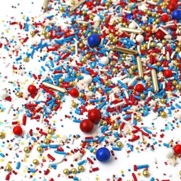 Old Glory II Sprinkle Mix for Patriotic Celebrations