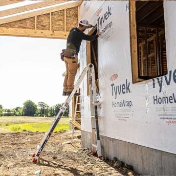 18-Foot Aluminum Step Ladder - 5-in-1 Multi-Use Design