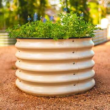 Vego Garden 17" Tall Herb Garden Twin Pack - Stylish, Sustainable Metal Beds