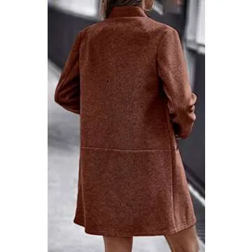 Angashion Women's Cardigan Coat - Stylish Open Front Cozy Outerwear