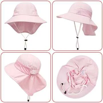 Stylish 2-Pack Toddler Sun Hats with UPF 50+ Protection