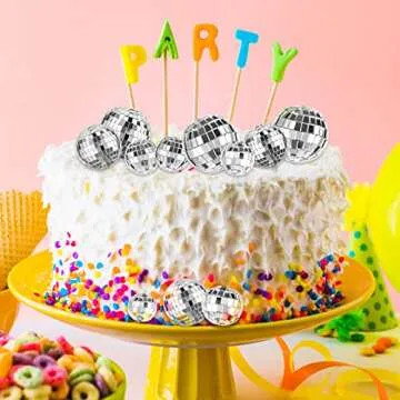 36 Pieces Mirror Disco 4D Ball Silver Hanging Disco 4D Ball Small Party Mirror Balls Cool Reflective Decor Christmas Tree Ornaments for Wedding Party Dance Music Festival, 3 Sizes