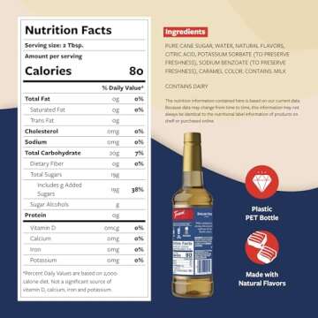 Torani Coffee Syrup - English Toffee Flavored Syrup, 25.4 Fl Oz with Pump