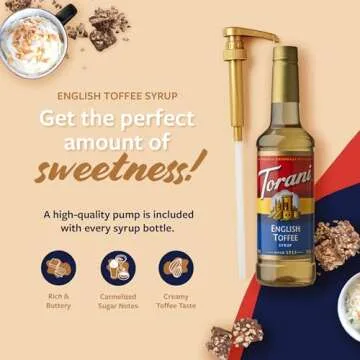 Torani English Toffee Syrup for Drinks - 25.4 Fl Oz