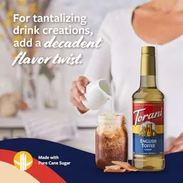 Torani English Toffee Syrup for Drinks - 25.4 Fl Oz
