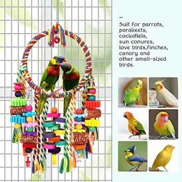 YIXUND Bird Rope Ring Swing for Parakeets and Conures