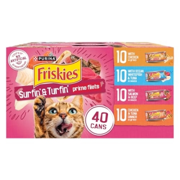 Purina Friskies Gravy Wet Cat Food Variety Pack, 40 Cans
