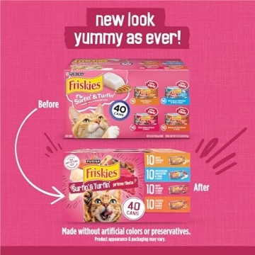 Purina Friskies Gravy Wet Cat Food Variety Pack, 40 Cans