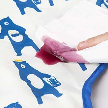 3 Pack Baby Girl Waterproof Sleeved Bibs | Cute Crumb Catcher Feeding Bibs with Long Sleeves | Toddler Girls Mealtime Apron (6-24M)