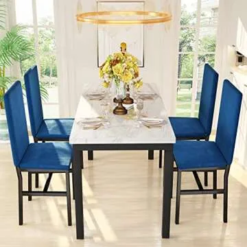 Stylish Hooseng Dining Table Set for 4 - Space Saving