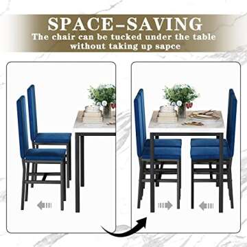 Stylish Hooseng Dining Table Set for 4 - Space Saving