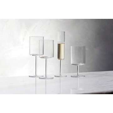 SCHOTT ZWIESEL Modo White Wine Glass (Set of 4), Straight-Lined Wine Glasses for White Wine, Dishwas...