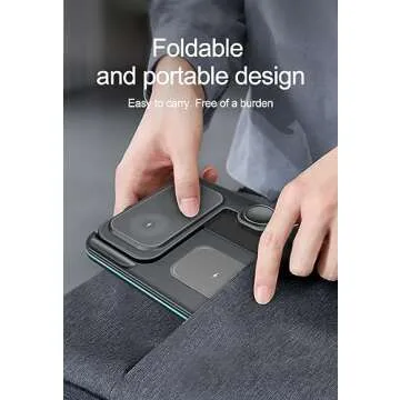 MMOBIEL Wireless Charging Station Compatible with iPhone, Apple Watch and AirPods - 3-in-1 Charger Stand - 15W - Premium Fast Charger - Wireless Fast Charging Dock - Black