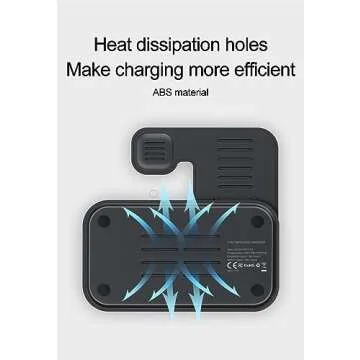 MMOBIEL Wireless Charging Station Compatible with iPhone, Apple Watch and AirPods - 3-in-1 Charger Stand - 15W - Premium Fast Charger - Wireless Fast Charging Dock - Black
