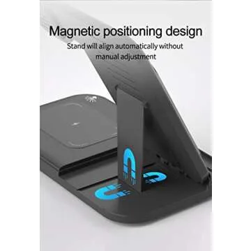 MMOBIEL Wireless Charging Station Compatible with iPhone, Apple Watch and AirPods - 3-in-1 Charger Stand - 15W - Premium Fast Charger - Wireless Fast Charging Dock - Black