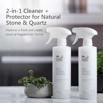 MORE Stone & Quartz Cleaner + Protector - Water Based Formula for Natural Stone and Quartz Surfaces ...