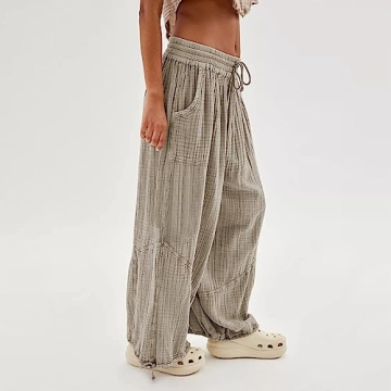 Boho Women's Hippie Harem Pants Linen Yoga Trousers