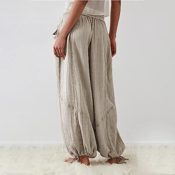 Boho Women's Hippie Harem Pants Linen Yoga Trousers