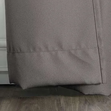 No. 918 Montego Casual Textured Grommet Curtain Panel, 48" x 108", Nickel Gray