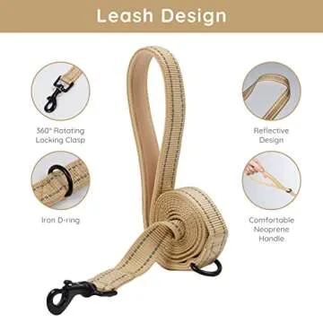 BELLA & PAL Puppy Harness with Leash Set, Dog Harness for Small Dogs No Pull, Dog Leash for Small Dogs, Step in Harness for Extra Small Dogs, Khaki Harness, S
